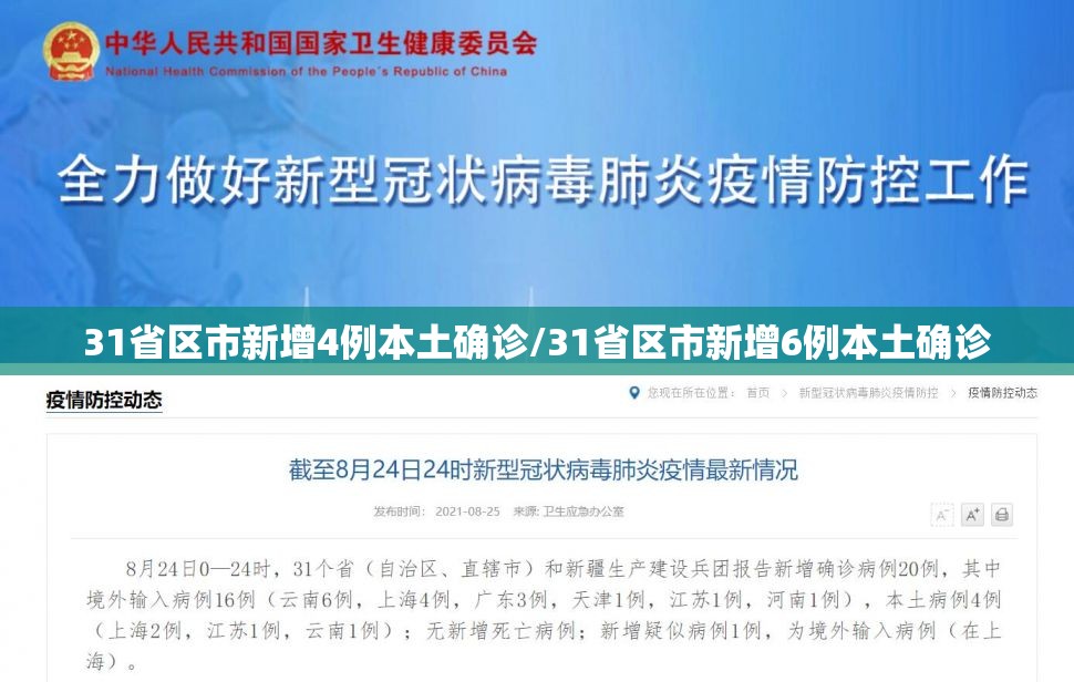 31省区市新增4例本土确诊/31省区市新增6例本土确诊