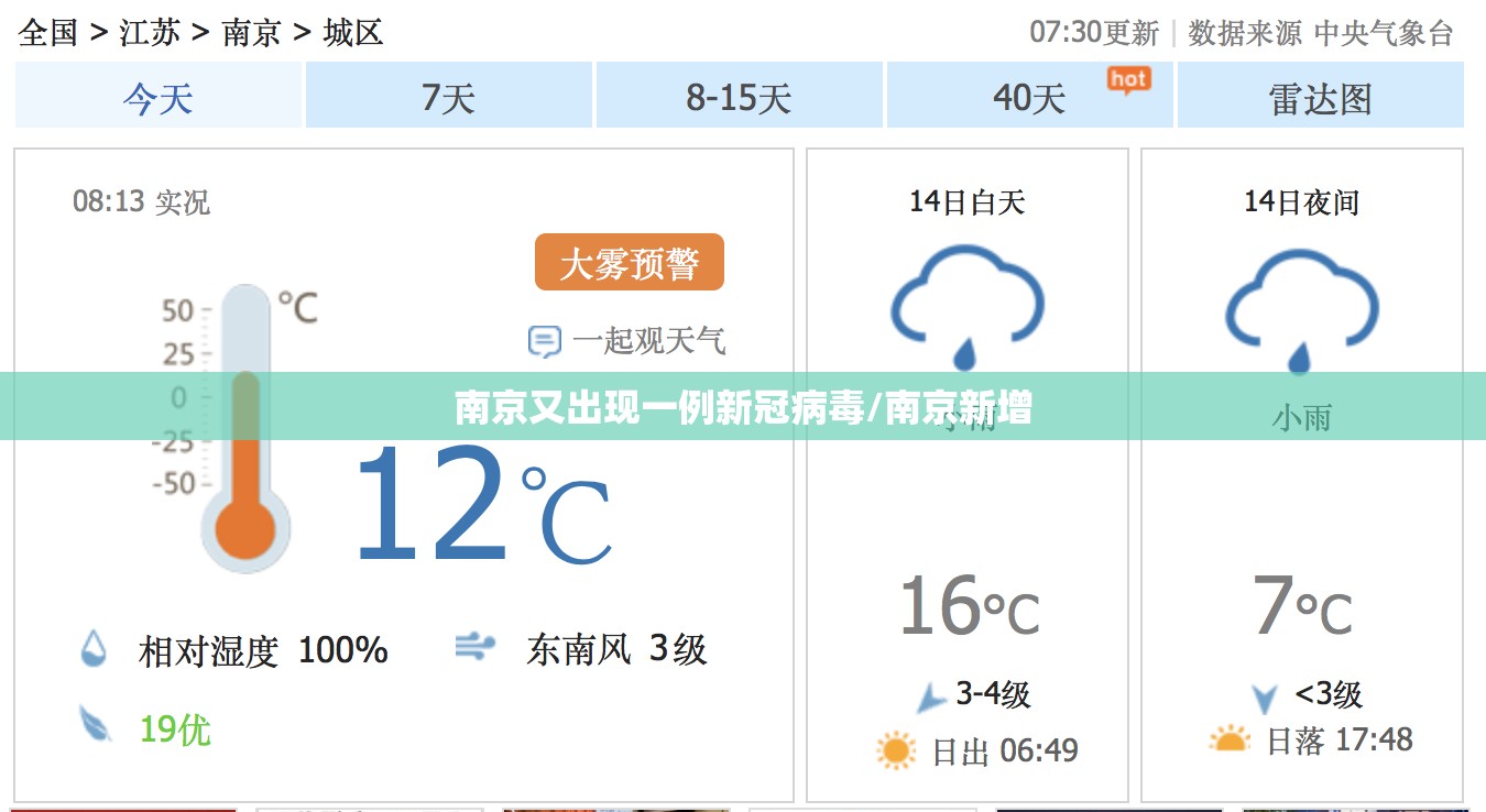 南京又出现一例新冠病毒/南京新增