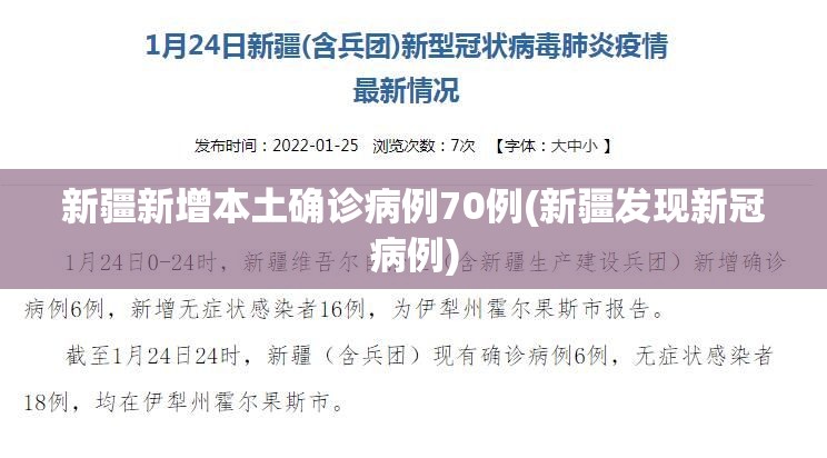 新疆新增本土确诊病例70例(新疆发现新冠病例)