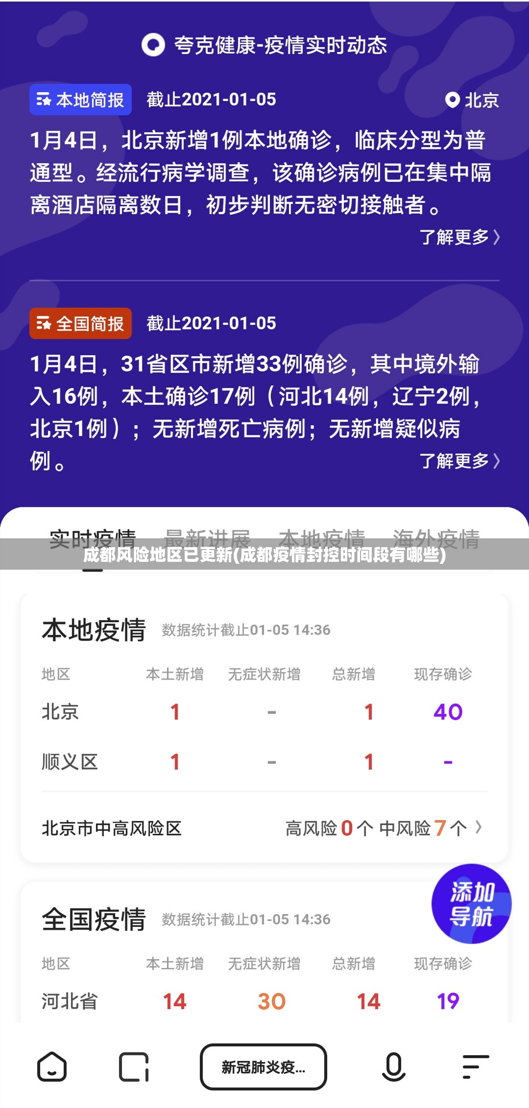 成都风险地区已更新(成都疫情封控时间段有哪些)