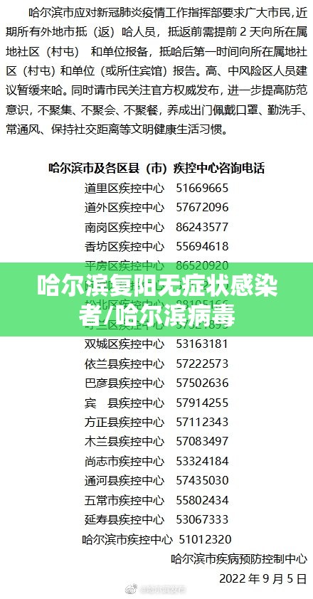 哈尔滨复阳无症状感染者/哈尔滨病毒