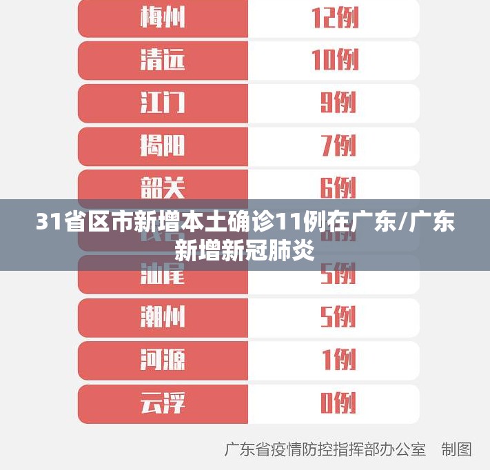31省区市新增本土确诊11例在广东/广东新增新冠肺炎