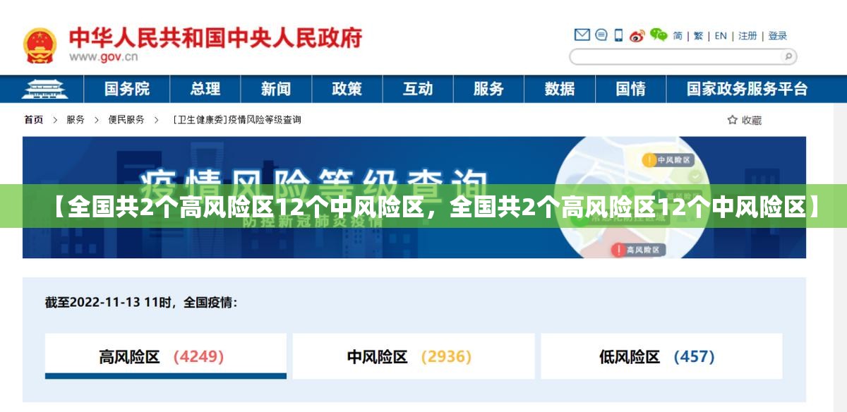 【全国共2个高风险区12个中风险区，全国共2个高风险区12个中风险区】