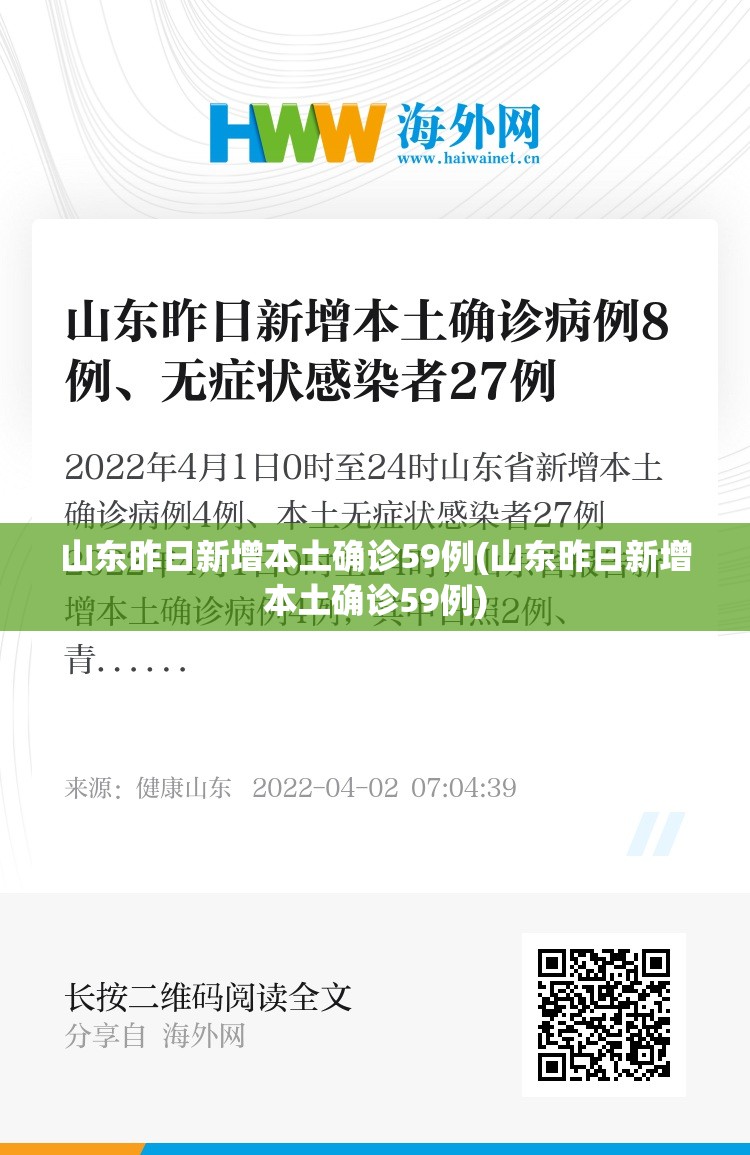 山东昨日新增本土确诊59例(山东昨日新增本土确诊59例)