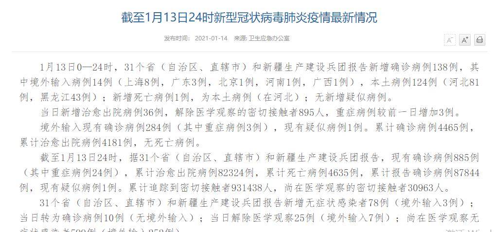 31省新增本土124例/31省新增本土确诊4例