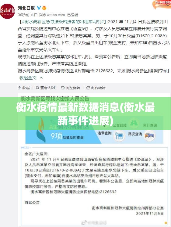 衡水疫情最新数据消息(衡水最新事件进展)