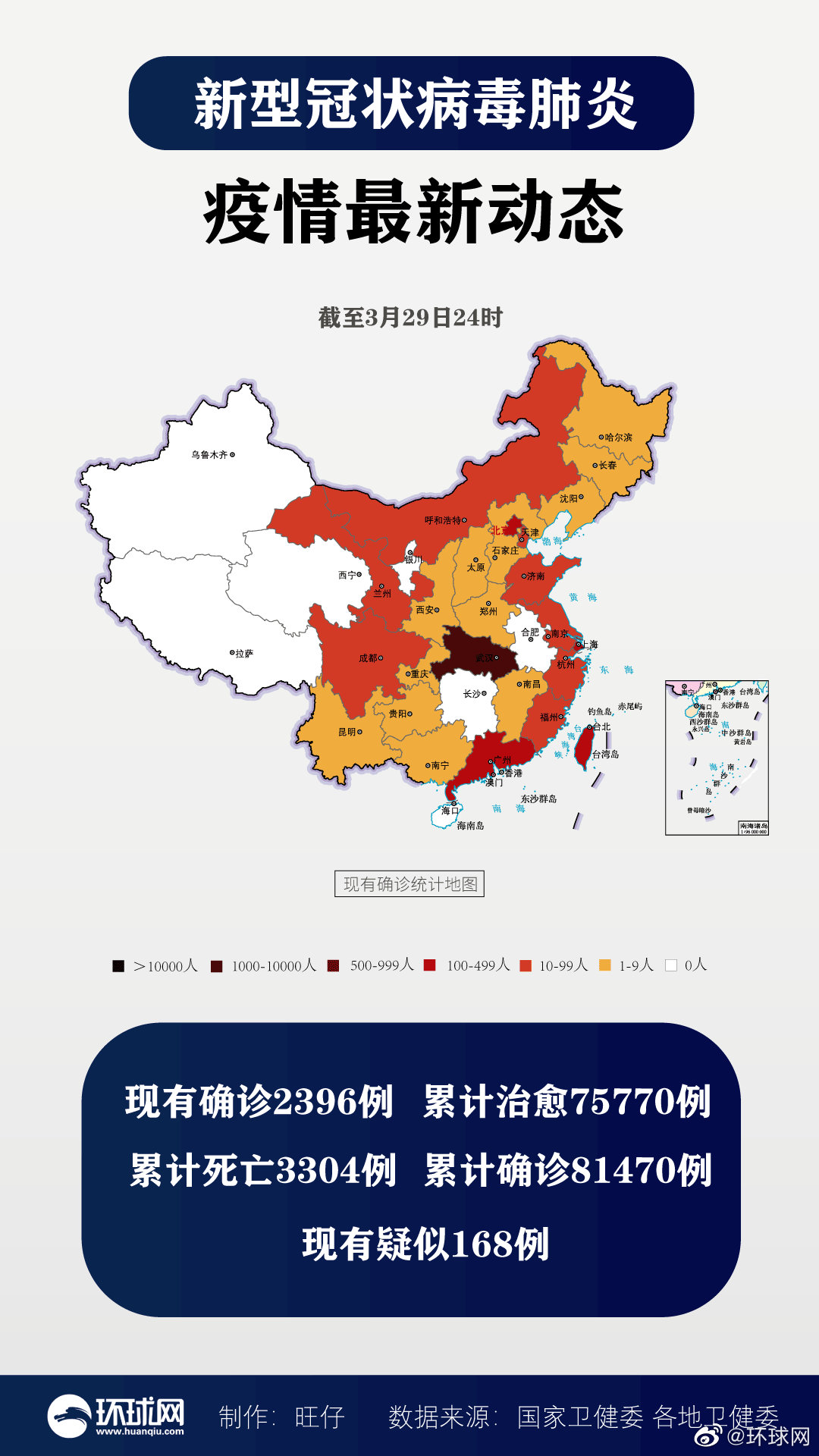 31个省区市新增确诊病例46例/31个省区市新增病例情况