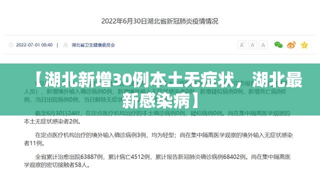 【湖北新增30例本土无症状，湖北最新感染病】