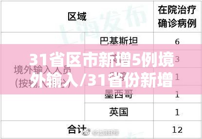 31省区市新增5例境外输入/31省份新增境外输入确诊病例