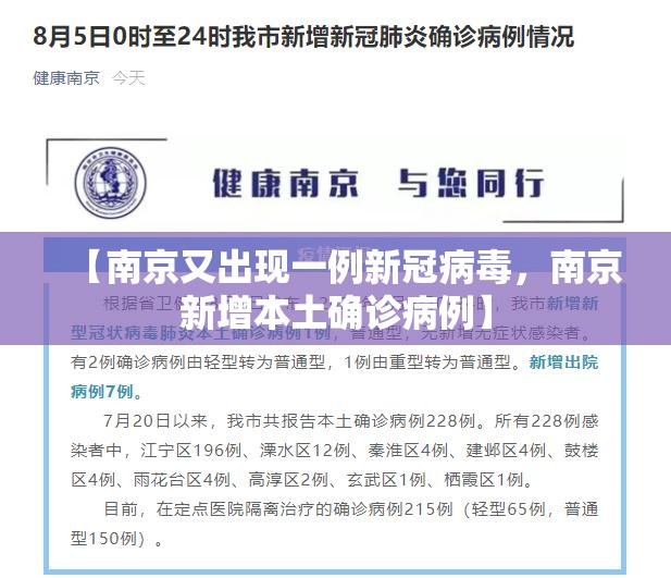 【南京又出现一例新冠病毒，南京新增本土确诊病例】