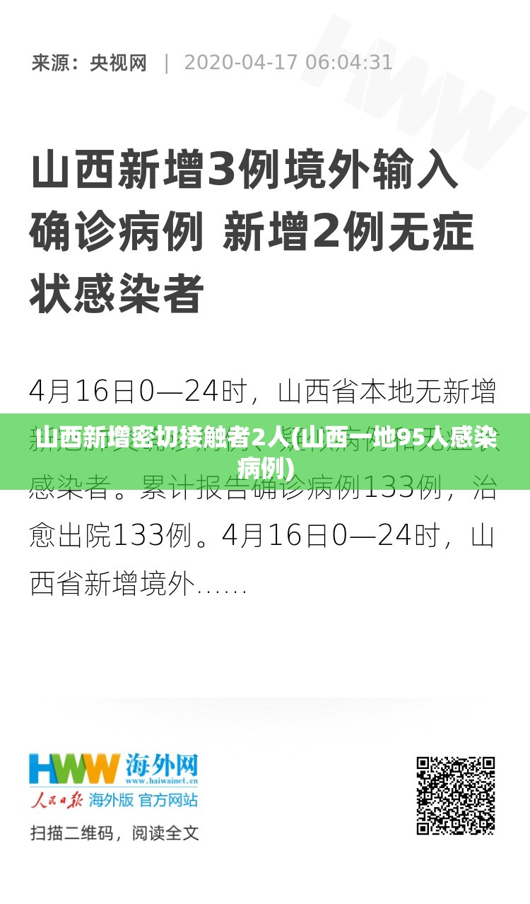 山西新增密切接触者2人(山西一地95人感染病例)