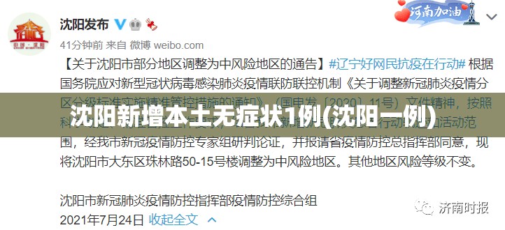 沈阳新增本土无症状1例(沈阳一例)