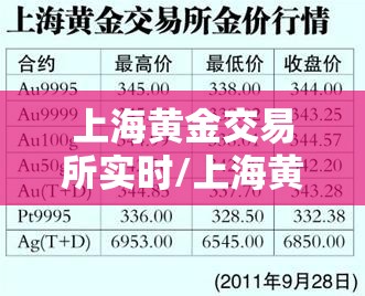 上海黄金交易所实时/上海黄金交易所实时行情今日金价多少