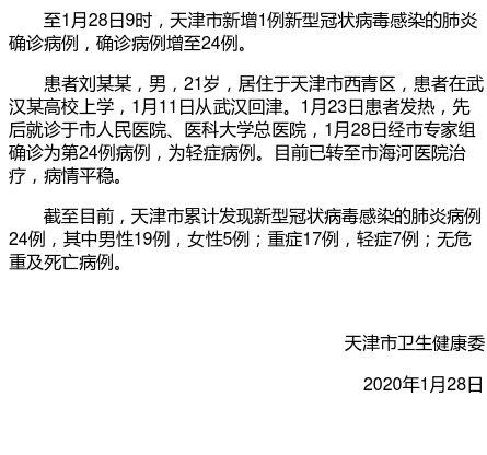 天津新增7例阳性/天津确诊新型冠状肺炎病例