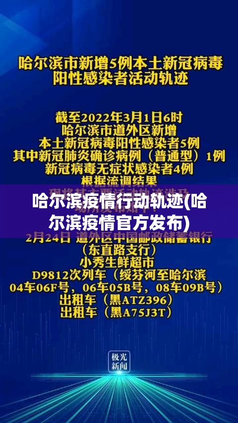 哈尔滨疫情行动轨迹(哈尔滨疫情官方发布)