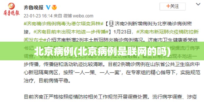 北京病例(北京病例是联网的吗)