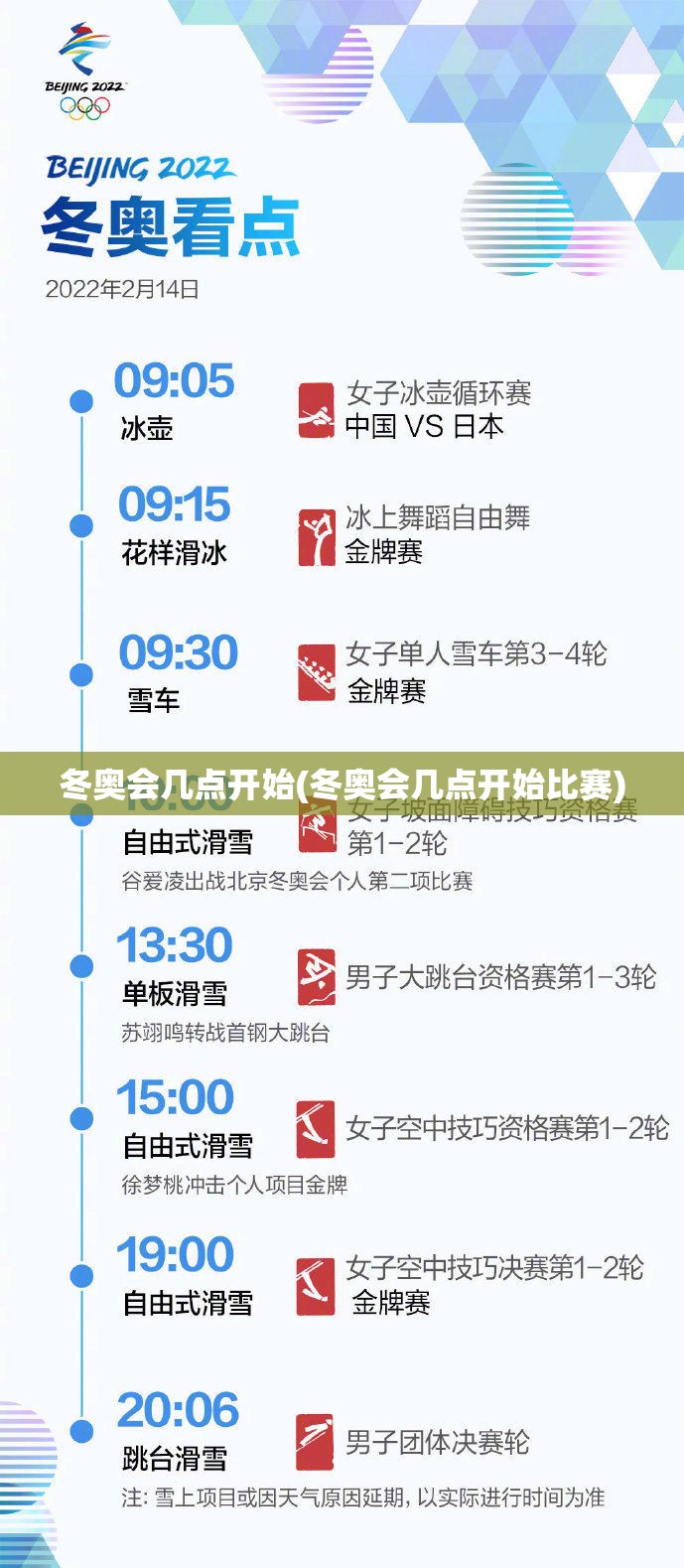 冬奥会几点开始(冬奥会几点开始比赛)