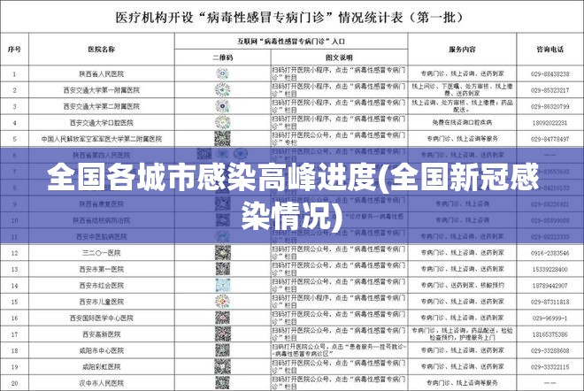 全国各城市感染高峰进度(全国新冠感染情况)