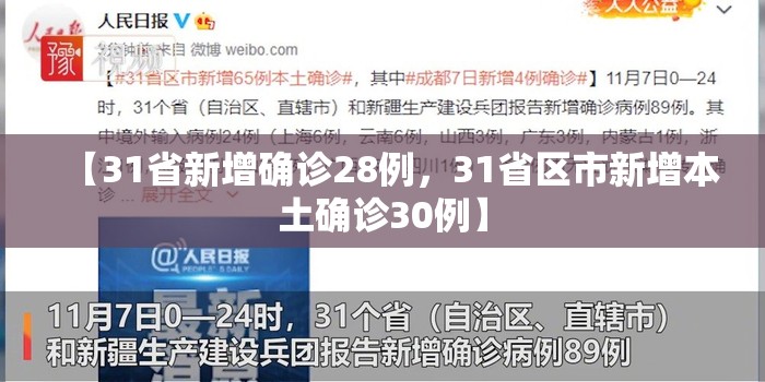 【31省新增确诊28例，31省区市新增本土确诊30例】