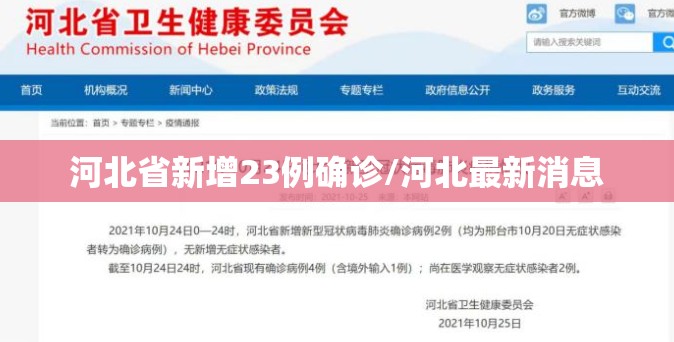 河北省新增23例确诊/河北最新消息