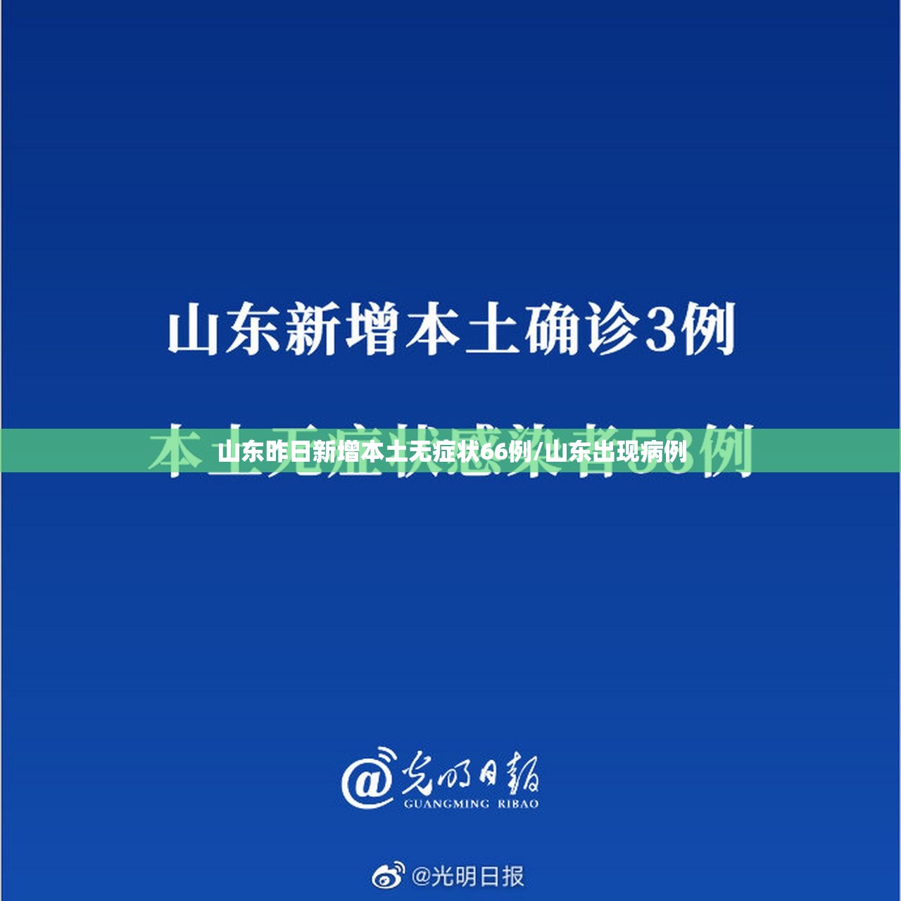 山东昨日新增本土无症状66例/山东出现病例