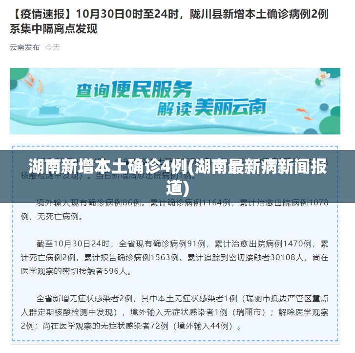 湖南新增本土确诊4例(湖南最新病新闻报道)