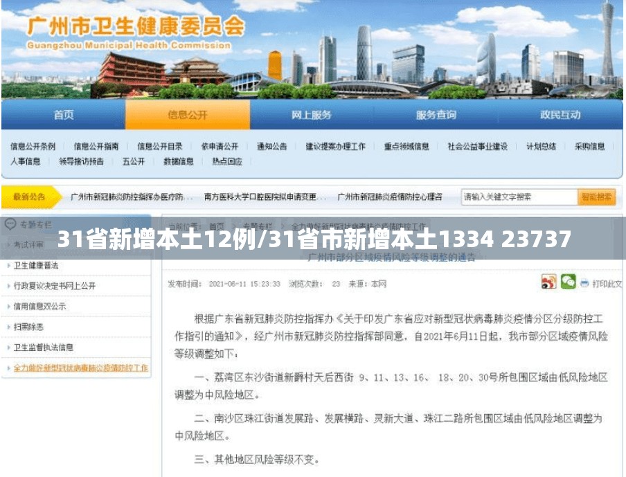 31省新增本土12例/31省市新增本土1334 23737