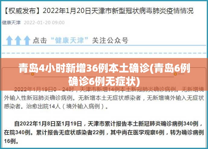 青岛4小时新增36例本土确诊(青岛6例确诊6例无症状)