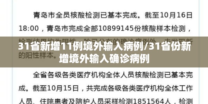 31省新增11例境外输入病例/31省份新增境外输入确诊病例