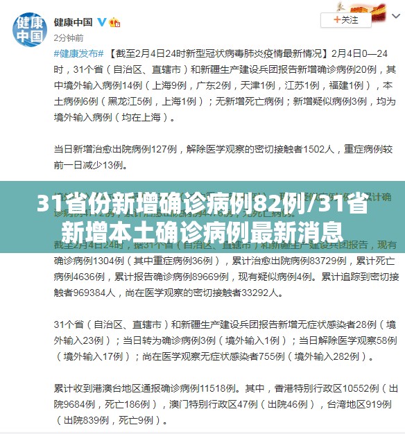 31省份新增确诊病例82例/31省新增本土确诊病例最新消息