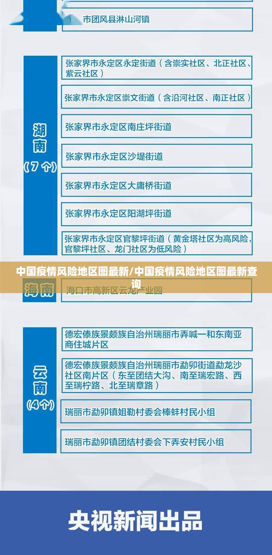 中国疫情风险地区图最新/中国疫情风险地区图最新查询