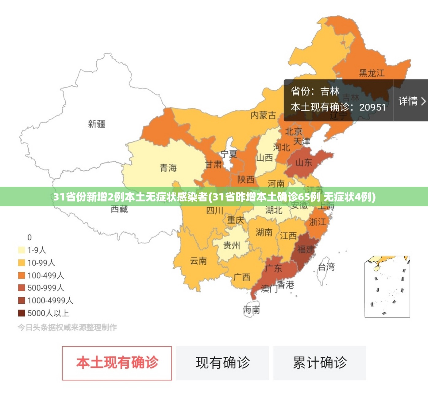 31省份新增2例本土无症状感染者(31省昨增本土确诊65例 无症状4例)