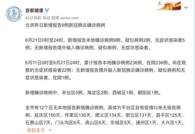 【当前北京新增病例数有所下降，北京现在新冠病毒情况】