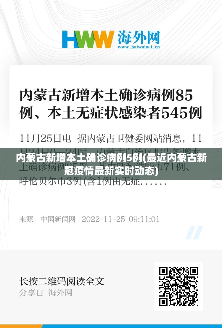 内蒙古新增本土确诊病例5例(最近内蒙古新冠疫情最新实时动态)
