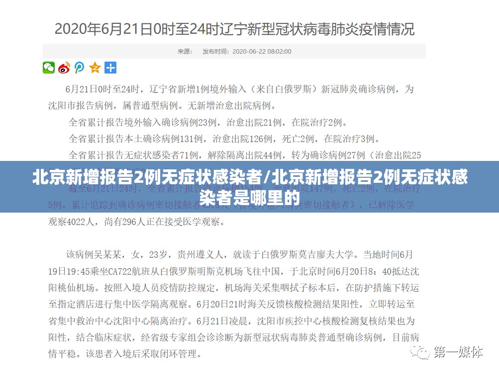 北京新增报告2例无症状感染者/北京新增报告2例无症状感染者是哪里的