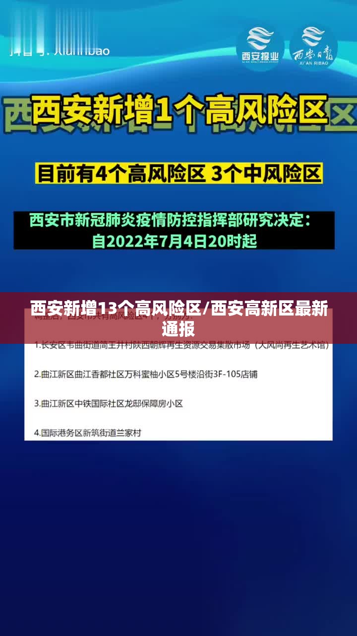 西安新增13个高风险区/西安高新区最新通报 西安新增13个高风险区/西安高新区最新通报