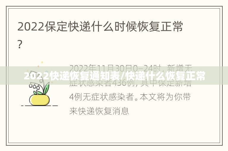 2022快递恢复通知表/快递什么恢复正常