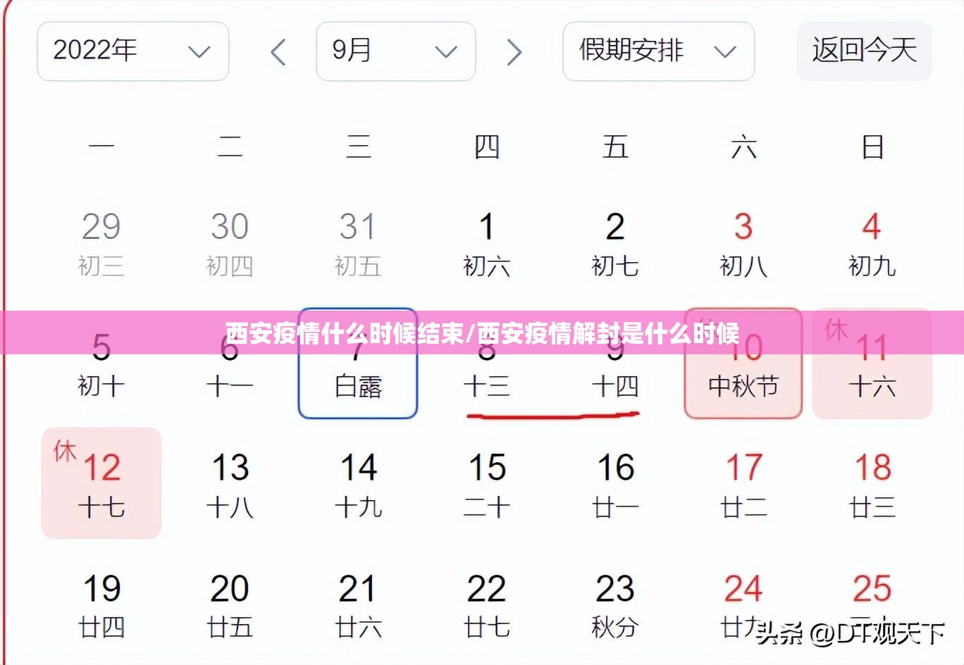 西安疫情什么时候结束/西安疫情解封是什么时候