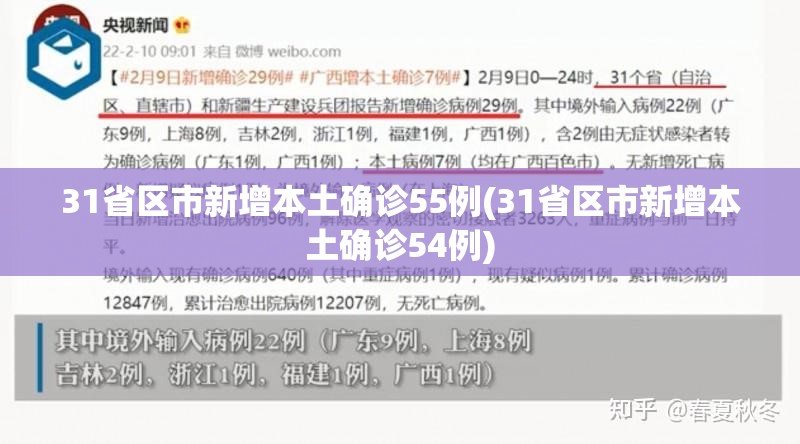 31省区市新增本土确诊55例(31省区市新增本土确诊54例)