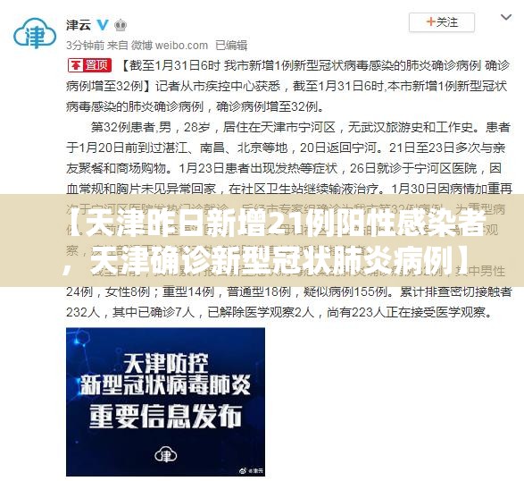 【天津昨日新增21例阳性感染者，天津确诊新型冠状肺炎病例】