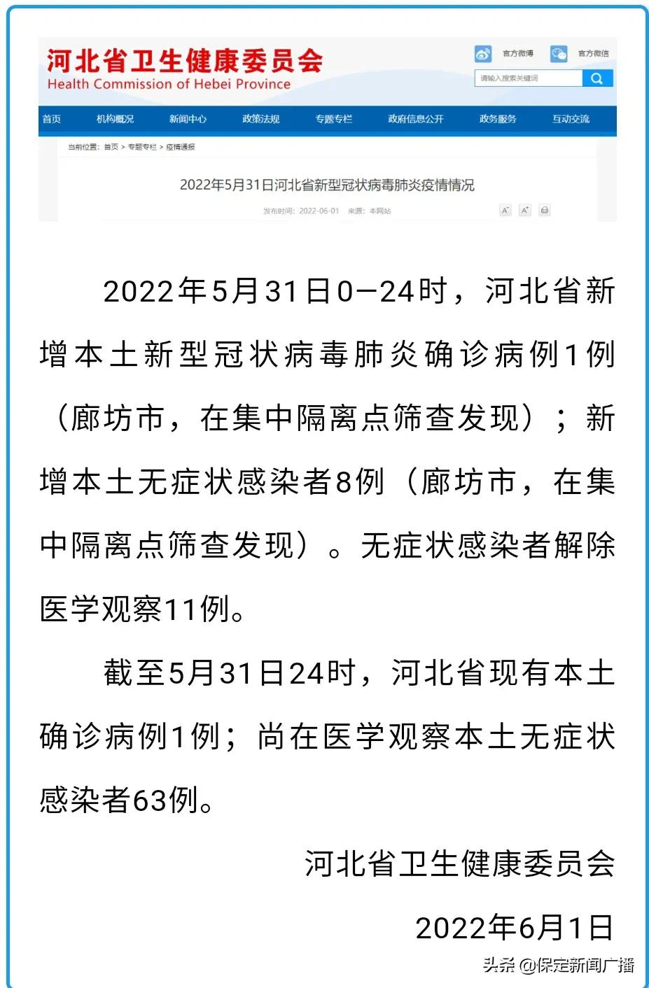【河北新增本土无症状142例，河北最新感染病】