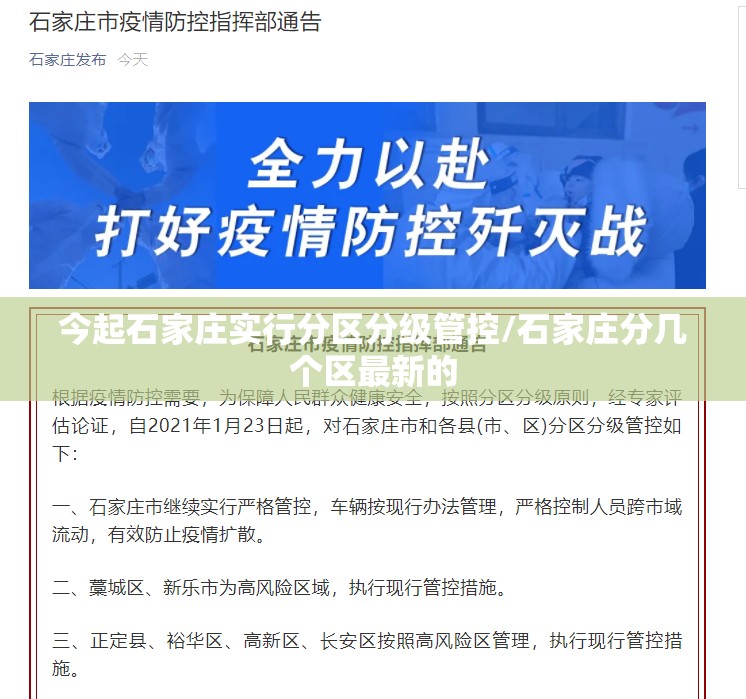 今起石家庄实行分区分级管控/石家庄分几个区最新的