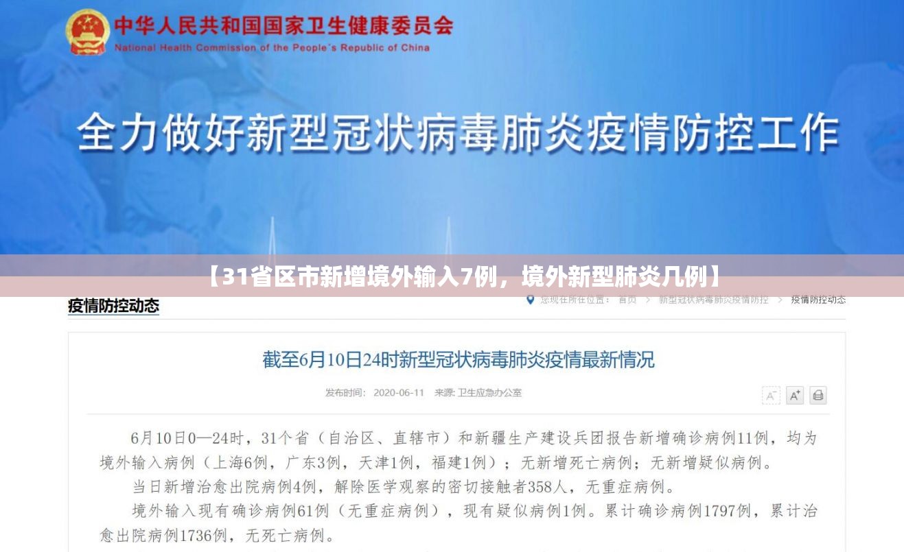 【31省区市新增境外输入7例，境外新型肺炎几例】