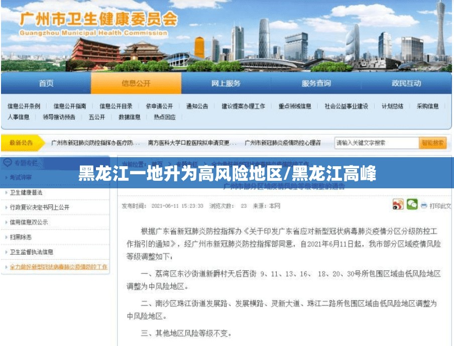 黑龙江一地升为高风险地区/黑龙江高峰