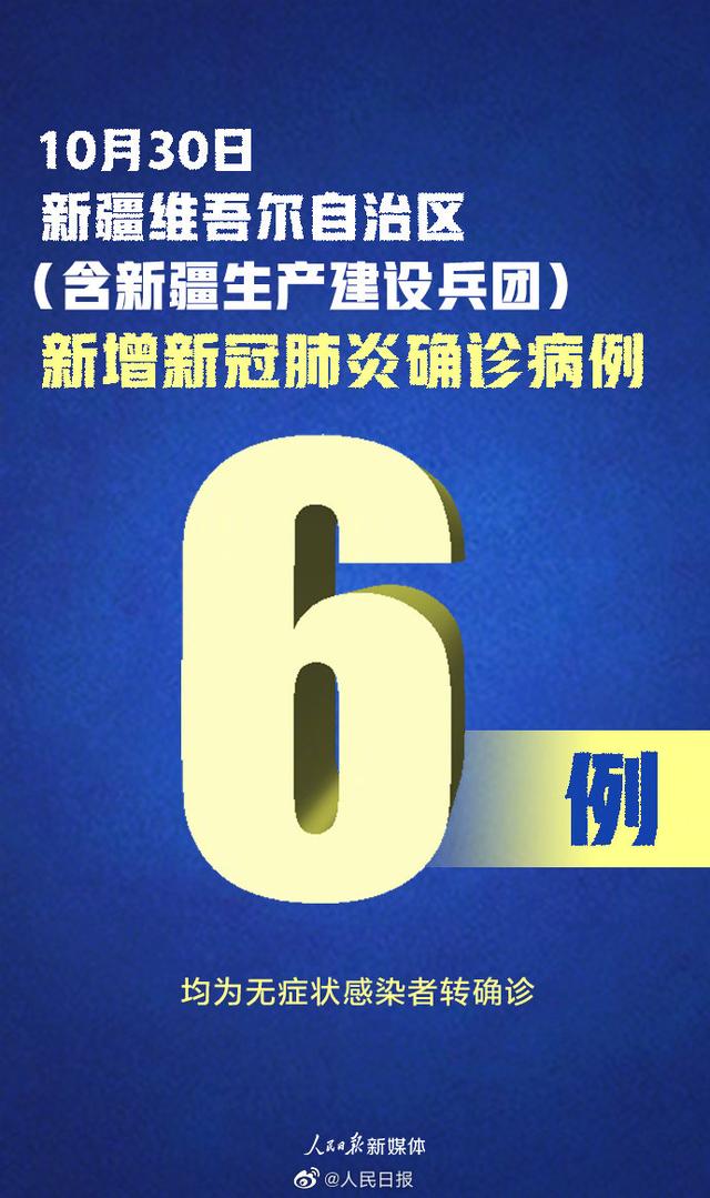 新疆新增无症状6例/新疆感染病例的最新消息