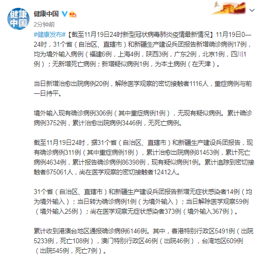 31省区市新增12例境外输入病例/国内新增的境外输入确诊病例