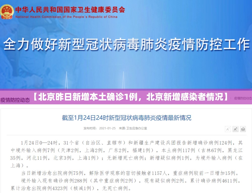 【北京昨日新增本土确诊1例，北京新增感染者情况】