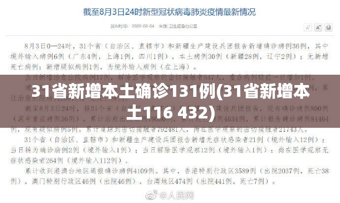 31省新增本土确诊131例(31省新增本土116 432)