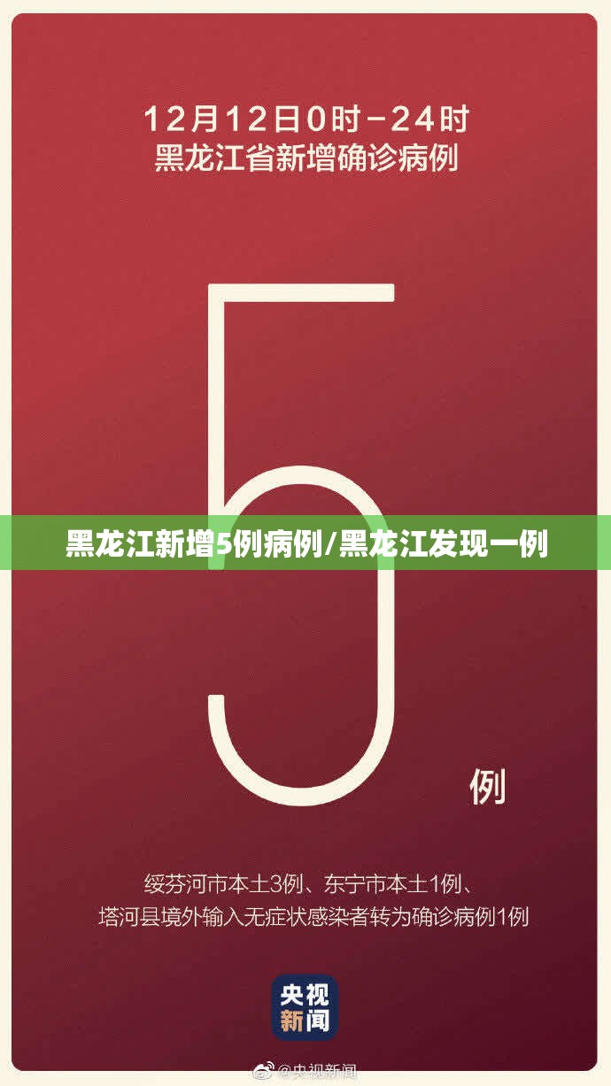 黑龙江新增5例病例/黑龙江发现一例