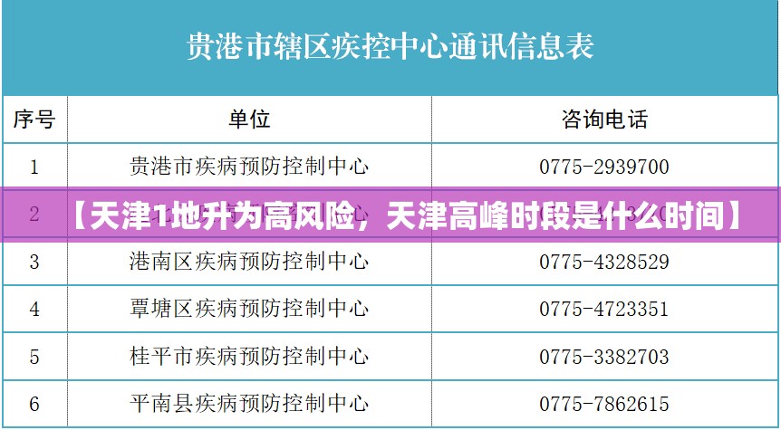 【天津1地升为高风险，天津高峰时段是什么时间】